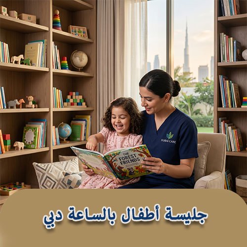 جليسة أطفال بالساعة دبي